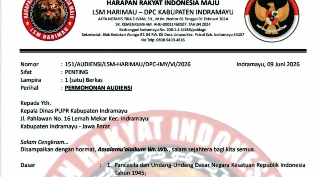 LSM Harimau Tuntut Spesifikasi Proyek Cor Beton Indramayu Sesuai RAB