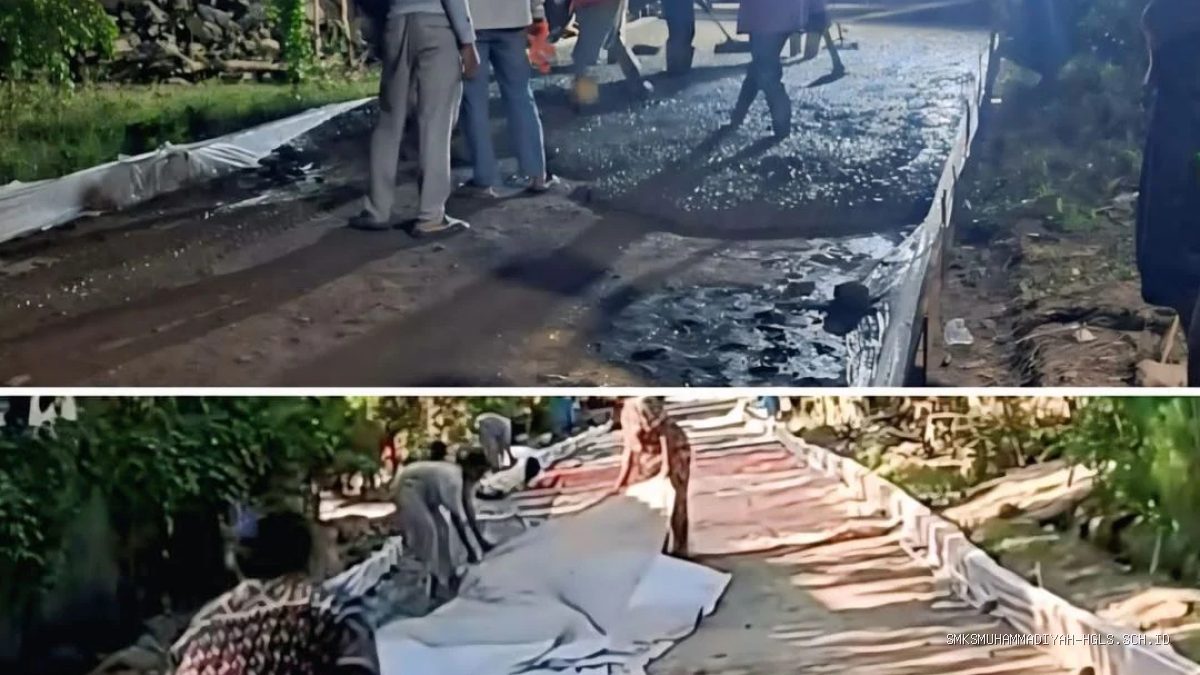 Proyek Rabat Beton Temiyang Tanpa Alas Plastik Disorot Warga
