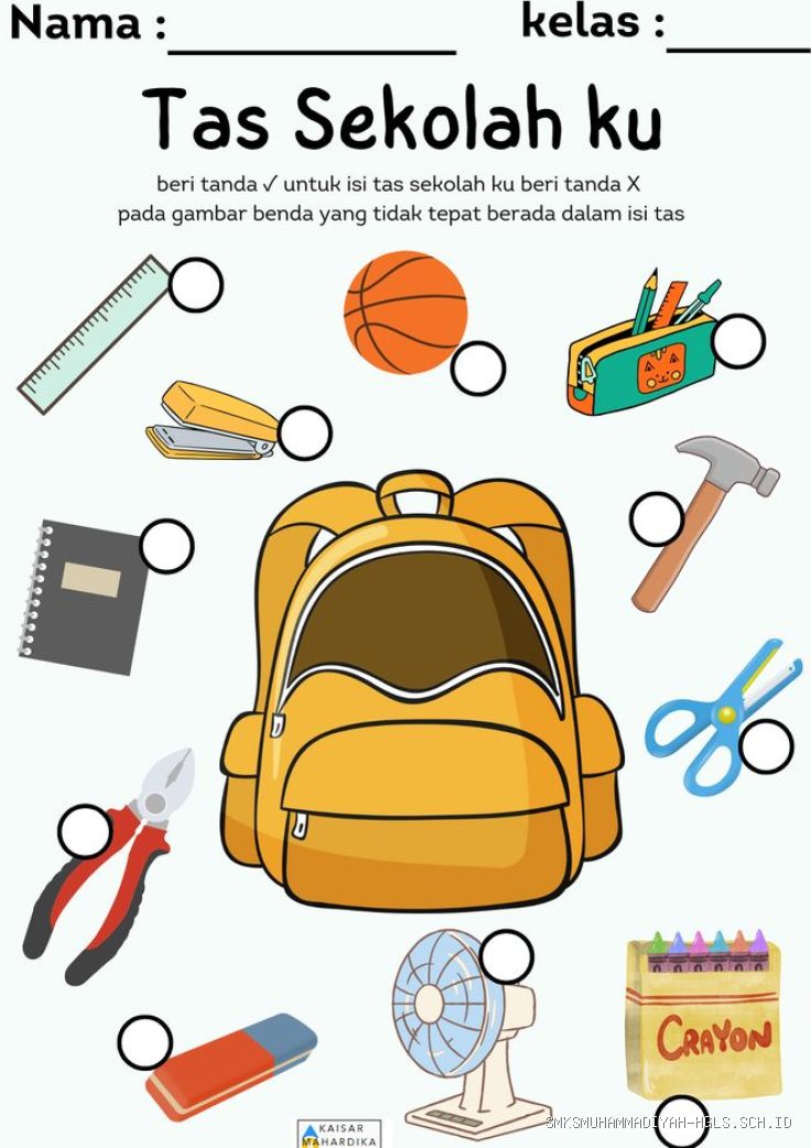 Photo by id.pinterest.com - Cara Mengatur Isi Tas Sekolah agar Ringan dan Nyaman Dipakai