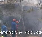 Kebakaran Rumah Kosong di Sukra Kulon Indramayu Akibat Bakar Sampah